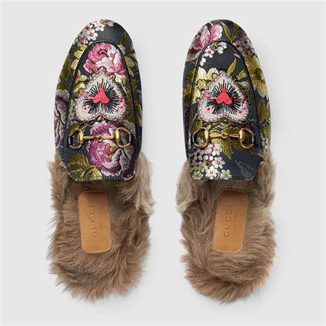 gucci loafers slippers|Gucci fluffy loafers.